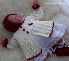 BABY KNITTING PATTERNS DK 34 ANGELINA GIRL/REBORN DOLLS PRECIOUS NEWBORN KNITS