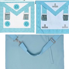 Master Masons Apron with Collar Craft (LAMBSKIN) MM & WM Leather Regalia