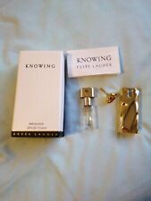 Vintage Estee Lauder Knowing Refillable Parfum Spray 7.5ml Gold Cover 1980's