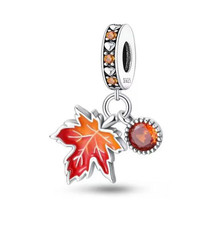 Maple Leaf Charm Genuine S925