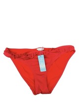 Accessorize Monsoon New Swimwear Bikini Bottoms Red Frill Trim RRP £15 Size 12