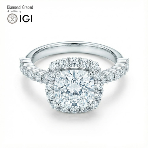 Cushion diamond engagement - cushion,