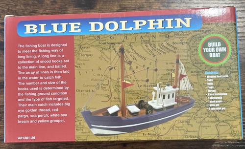 Blue dolphin static wooden - static,