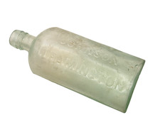 'Johnson, Leamington' Antique Victorian Flask Bottle(The Old Library), c.1890's~