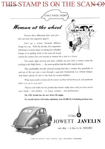 Jowett javelin 5l saloon - 'javelin',