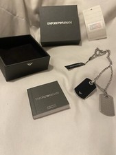 Emporio Armani Men’s Dog Tag Necklace
