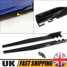 117CM Universal Car Side Skirts Extension Rocker Panel Splitter Lip Gloss Black