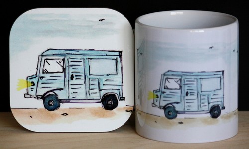 Citroen van mug - van, coaster