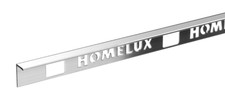Homelux 6mm Metal Straight Edge Tile Trim Silver Effect 2.44m - Job Lot of 10