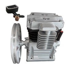 3HP 2.2KW Twin Cylinder Piston Style Air Compressor Pump Head With Silencer 65mm