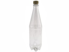 1 Litre Clear PET Plastic Bottles & Screw Caps (Pack of 12) - Homebrew Beer Wine