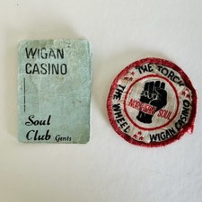 WIGAN CASINO MEMBERSHIP AND VINTAGE PATCH?ORIGINAL  ?? NORTHERN SOUL