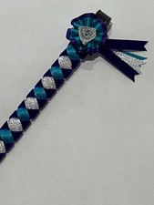 Velvet Covered Browband with mini rosettes