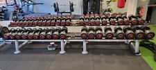 2 - 46KG Commercial Heavy Duty Rubber Hex Dumbbells Set with  Bull Monster Rack