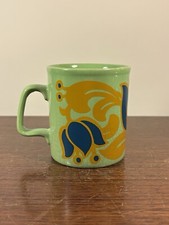 Vintage 1970s Staffordshire Potteries Green Floral Mug