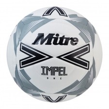 MITRE IMPEL ONE TRAINING BALL - SIZE 4 - WHITE/BLACK/CIRCULAR GREY