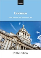 Evidence (Bar Manuals) by The