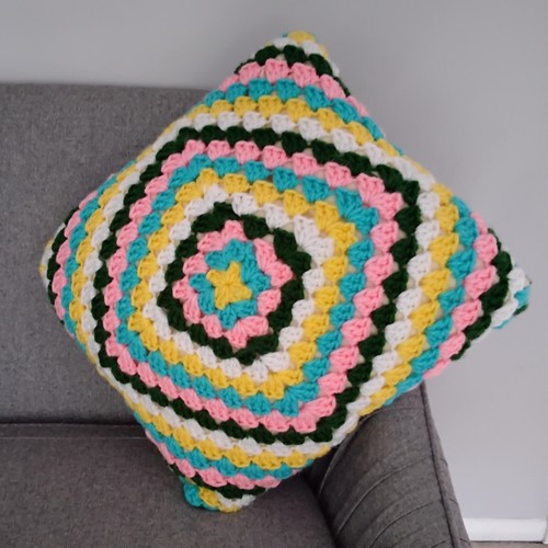 Hand made cushion - hand, crochet