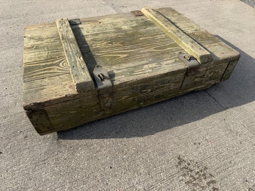 Vintage wooden military box - vintage,