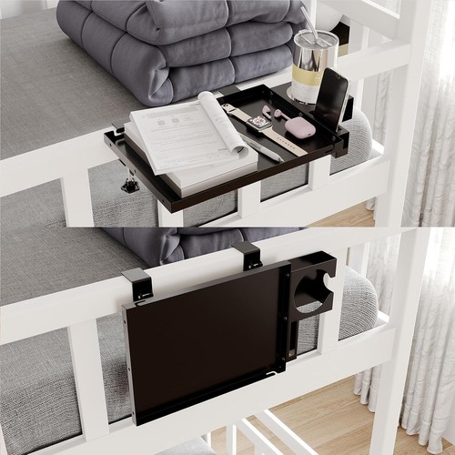 Metal bedside shelf - metal, tray