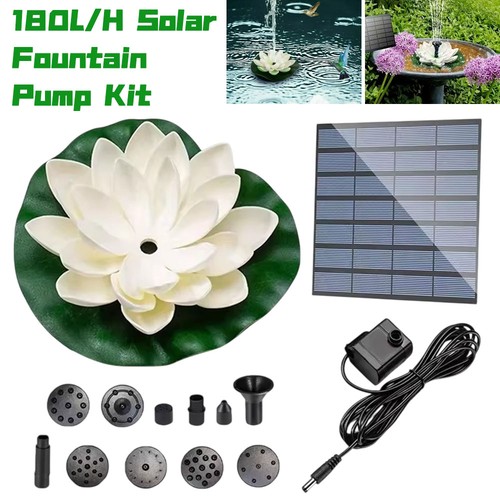 Solar powered lotus fountain - lotus,