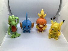 2004 Bandai Nintendo Pokemon 4 Inch Figures Pikachu, Treecko, Torchic, Mudkip