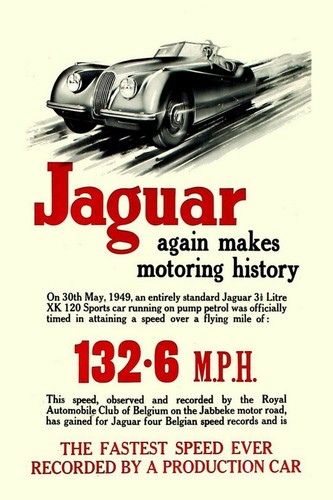 Jaguar motor car advert - jaguar,