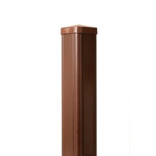 uPVC 6ft 1.8Mtr Fence Post complete with cap Brown Fencing