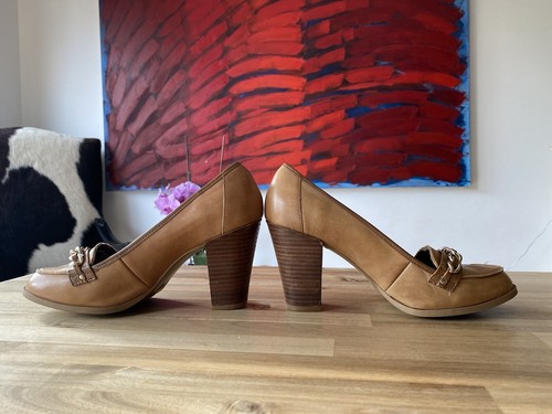 Retro leather heels size - heels,