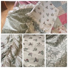 Two Vintage Dorma Single Duvet Covers  Reversible Floral Country Cottage
