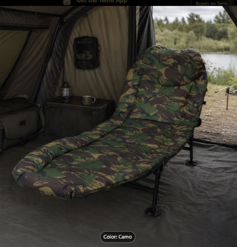 Camo fishing bed - chair, 6