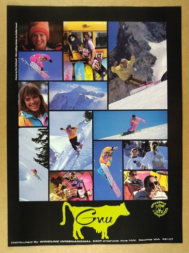 1990 gnu snowboards - 1990, vintage