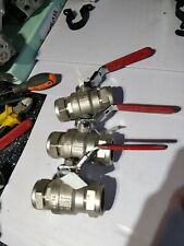 Lever Ball Valve 128mm Red Handle Full Bore Chrome Plated