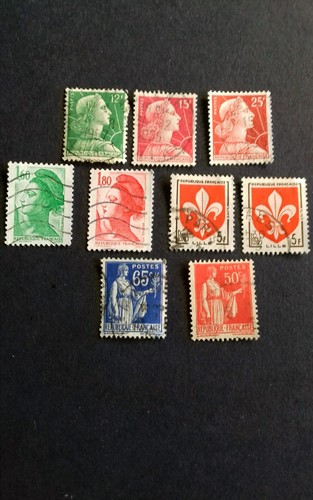 French stamps old - french,