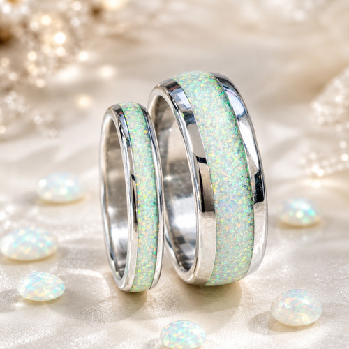 White opal inlay - opal,