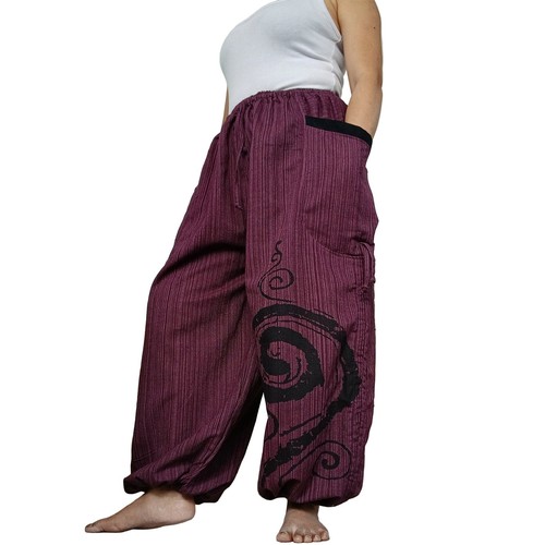 Purple baggy harem - pants, boho