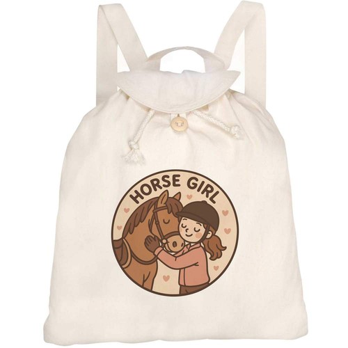 Horse girl canvas rucksack - girl', /