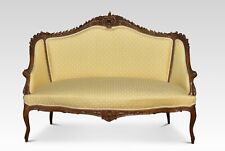 Elegant Walnut-Framed Two-Seater Settee | Classic Design & Craftsmanship