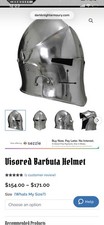 Visored Barbute Helmet Knight