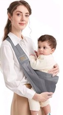 Mumgaroo Baby Sling, Adjustable Toddler Carrier Sling, 0-36 Months Grey