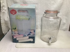 7.6L Glass Jar Clip Top With Tap Water Dispenser