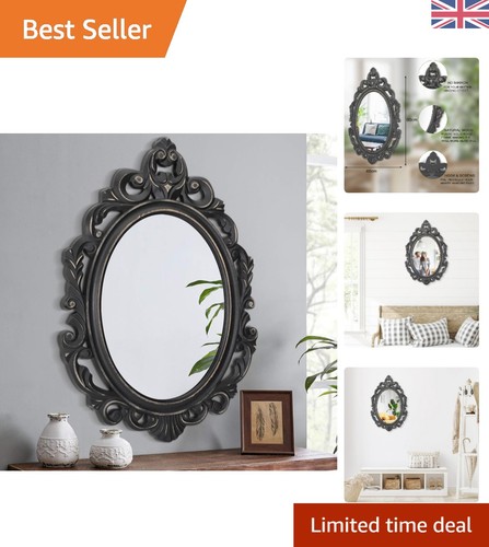 Antique black oval wall - wall, mirror