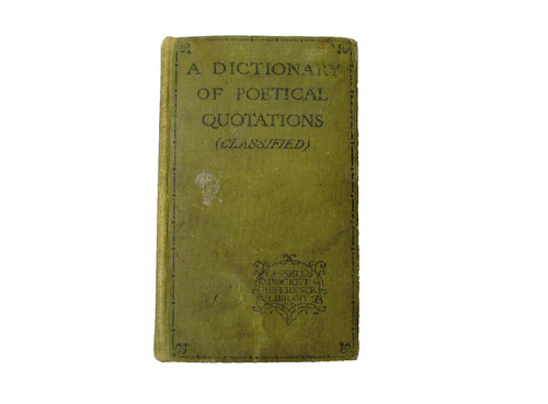 1910 dictionary poetical - c.1910, of