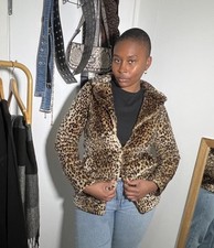 Leopard Print Faux Fur Jacket