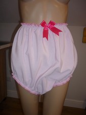 XL SISSY BRUSHED PINK ADULT BABY Full Bum Big Knickers panties 32/42"
