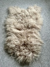 Real Icelandic Sheepskin Rug, Long Hair, Large