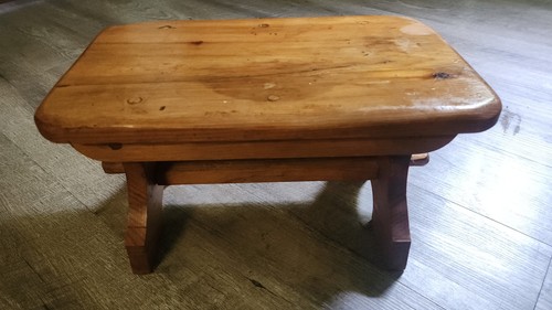 Hand made crafted foot stool - crafted,