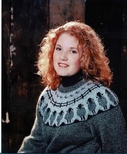 Knitting Pattern copy Fair Isle sheep yoke sweater pattern 42-47" chest 211F/J