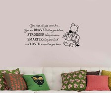 Walt Disney Winnie the Pooh Quote Wall Sticker Bear Vinyl Decal Art Decor wtpo15