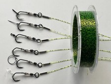 5 X RONNIE RIGS WITH CLAW HOOKS BAIT COMPONENTS 15LB CAMO FLUOROCARBON CARP RIGS